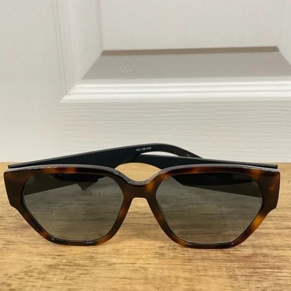 DIOR DIORID1 57-16 145 Dark Havana Tortoise Sunglasses - Picture 14 of 16